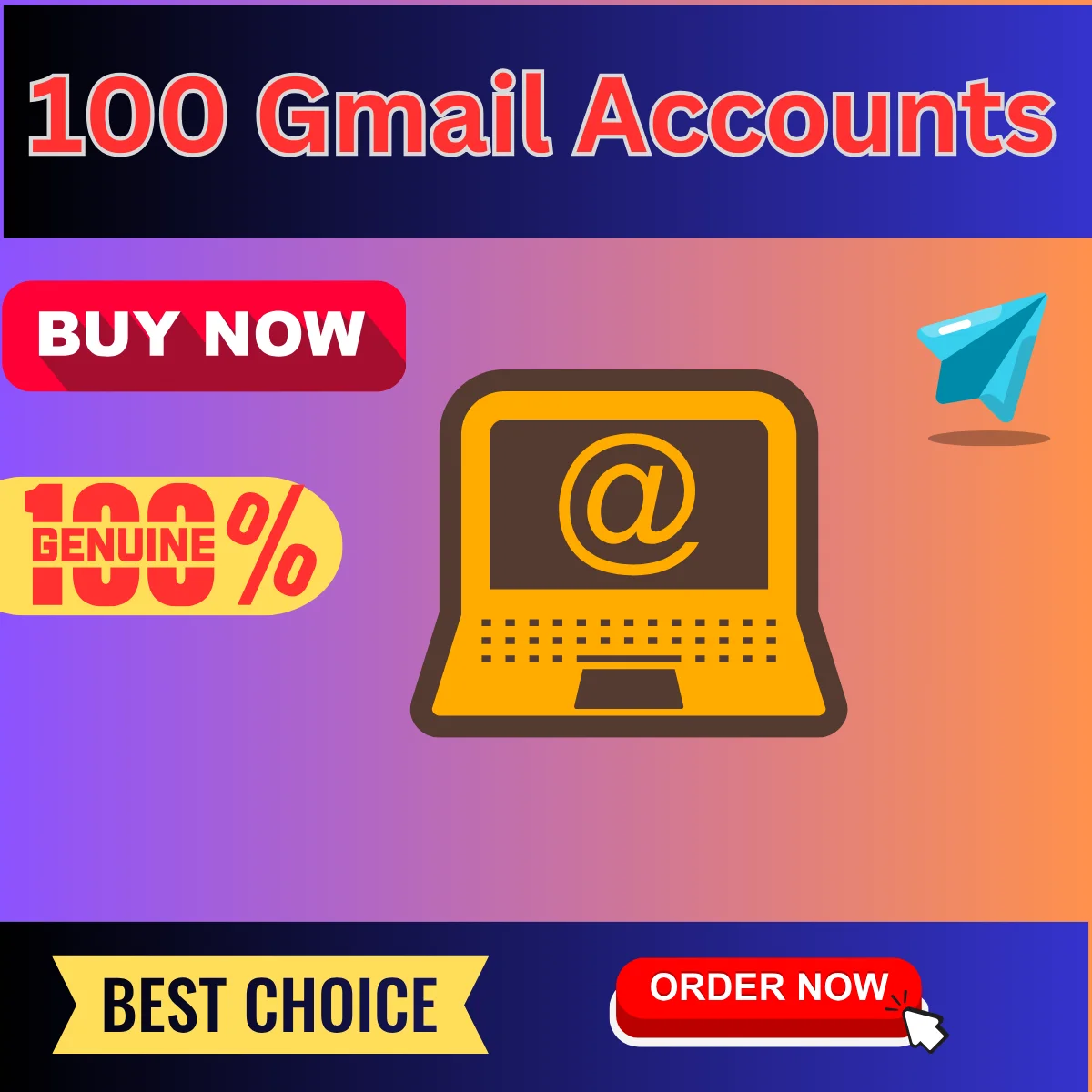 100 PVA Gmail accounts