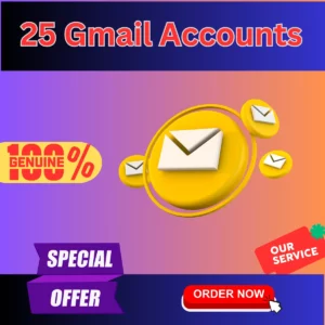 25 PVA Gmail Accounts for Sale
