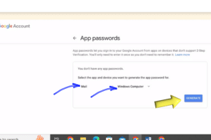 Generate Gmail App Passwords